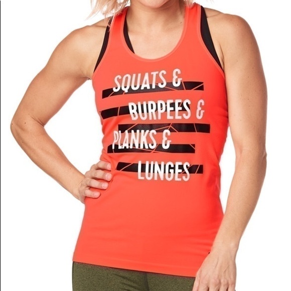 M Dri-Fit Strong By Zumba Squats & Burpees Tank NWT - Picture 1 of 4